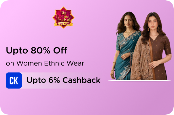 Myntra: Upto 80% Off on Women Ethnic Wear +  Upto 6% CashKaro Cashback